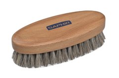 Щітка для взуття Saphir Polisher Brush, овальна, зі світлою щетиною, 13,6х5,6см